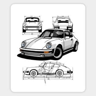 Drawing of the classic German sporst car Magnet